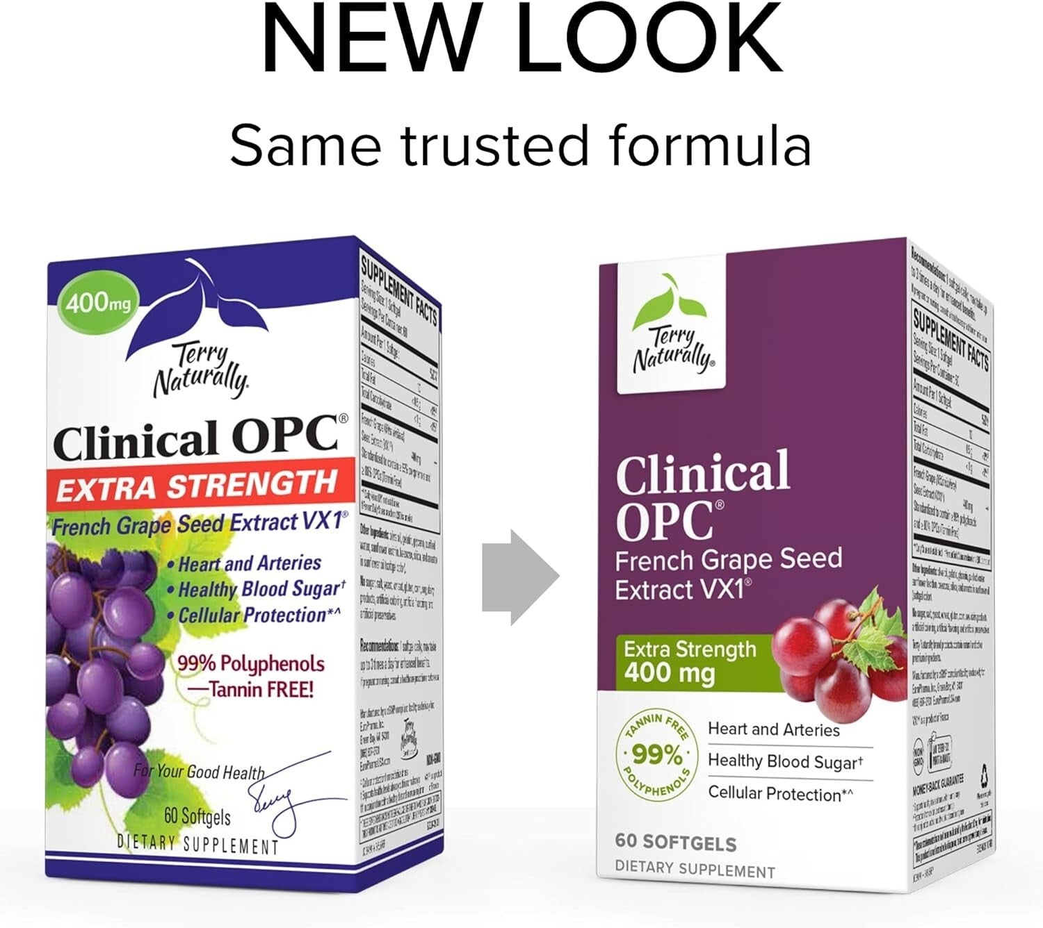Clinical OPC Extra Strength - 60 Softgels, 3 Pack - 400 mg Grape Seed Extract