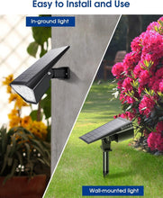 Load image into Gallery viewer, Solar Spot Lights - 2-in-1 Landscape Lighting, 12 LED, Waterproof &amp; Adjustable