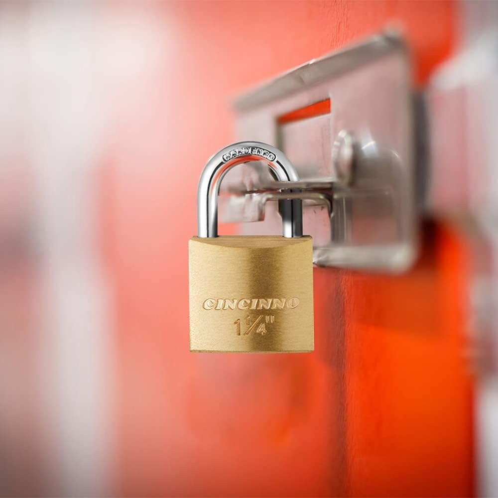 Compact Solid Brass Locks Keyed Alike for Tackle Boxes and Backpacks - 30mm