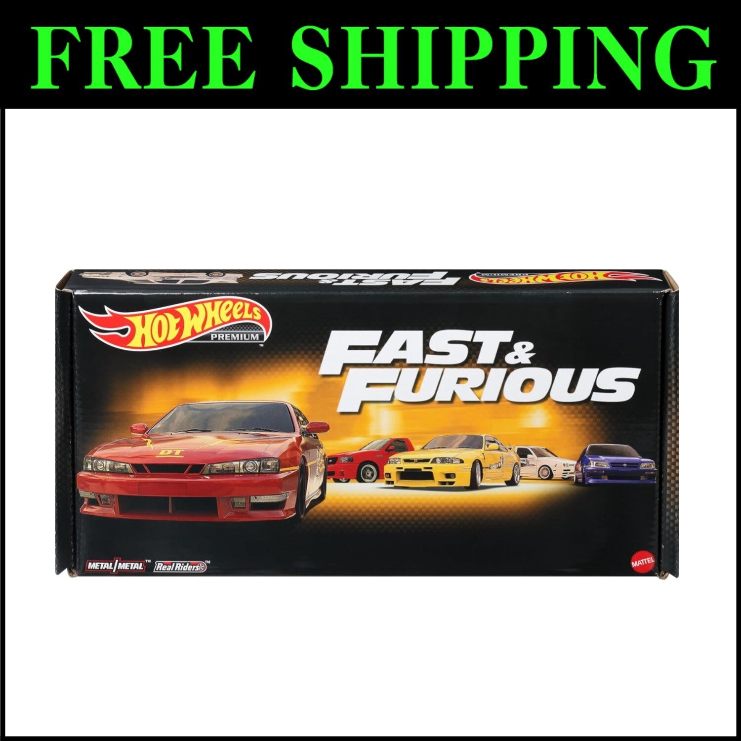 Fast & Furious Premium Bundle: 5 Die-Cast 1:64 Scale Toy Cars in Collectible Box