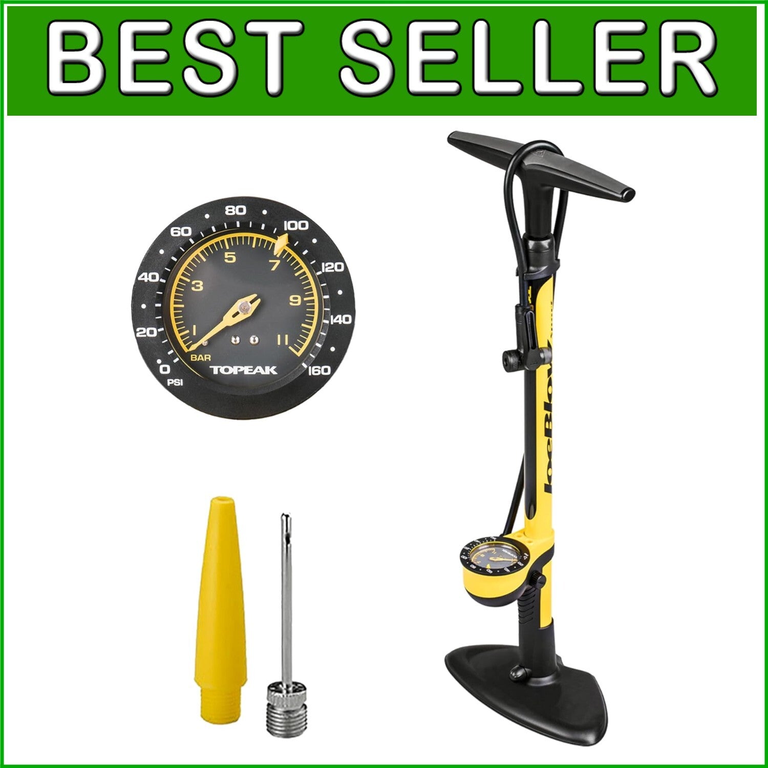 Durable JoeBlow Bike Pump - Ergonomic Floor Pump for Accurate Inflation