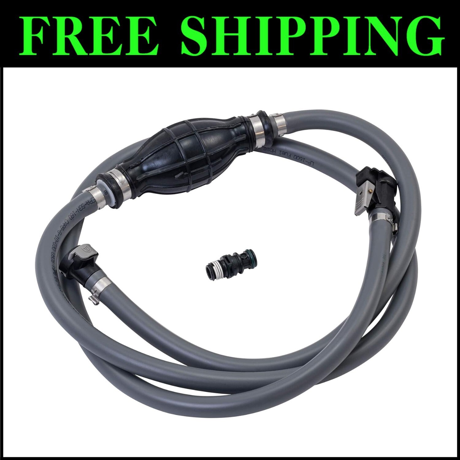 6-Foot Marine Boat Fuel Line Kit with Sprayless Connector – Mercury Compatible