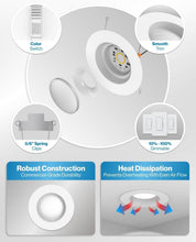 Load image into Gallery viewer, Energy-Efficient 12 Pack LED Can Lights - Selectable White &amp; Smooth Trim Finish