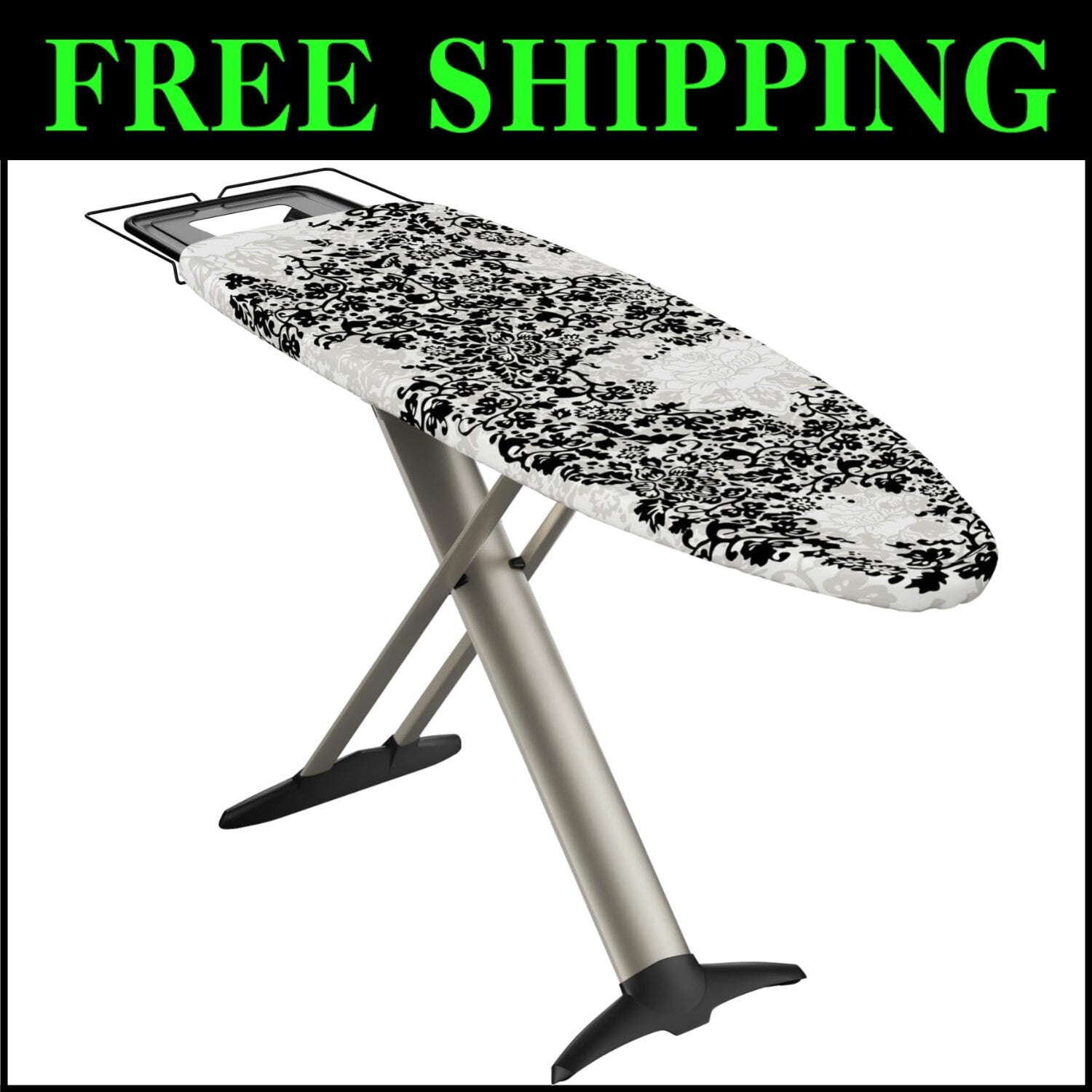 Pro Luxury Ironing Board 62x19 - Adjustable Height, Sturdy & Stylish Design