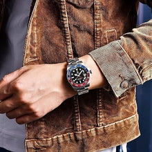 Load image into Gallery viewer, Sapphire Glass Men's Automatic GMT Watch – Elegant 40MM Stainless Steel Design