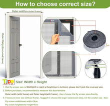 Load image into Gallery viewer, Fiberglass Magnetic Screen Door - 48x96in, Easy Install, Kids &amp; Pets Friendly