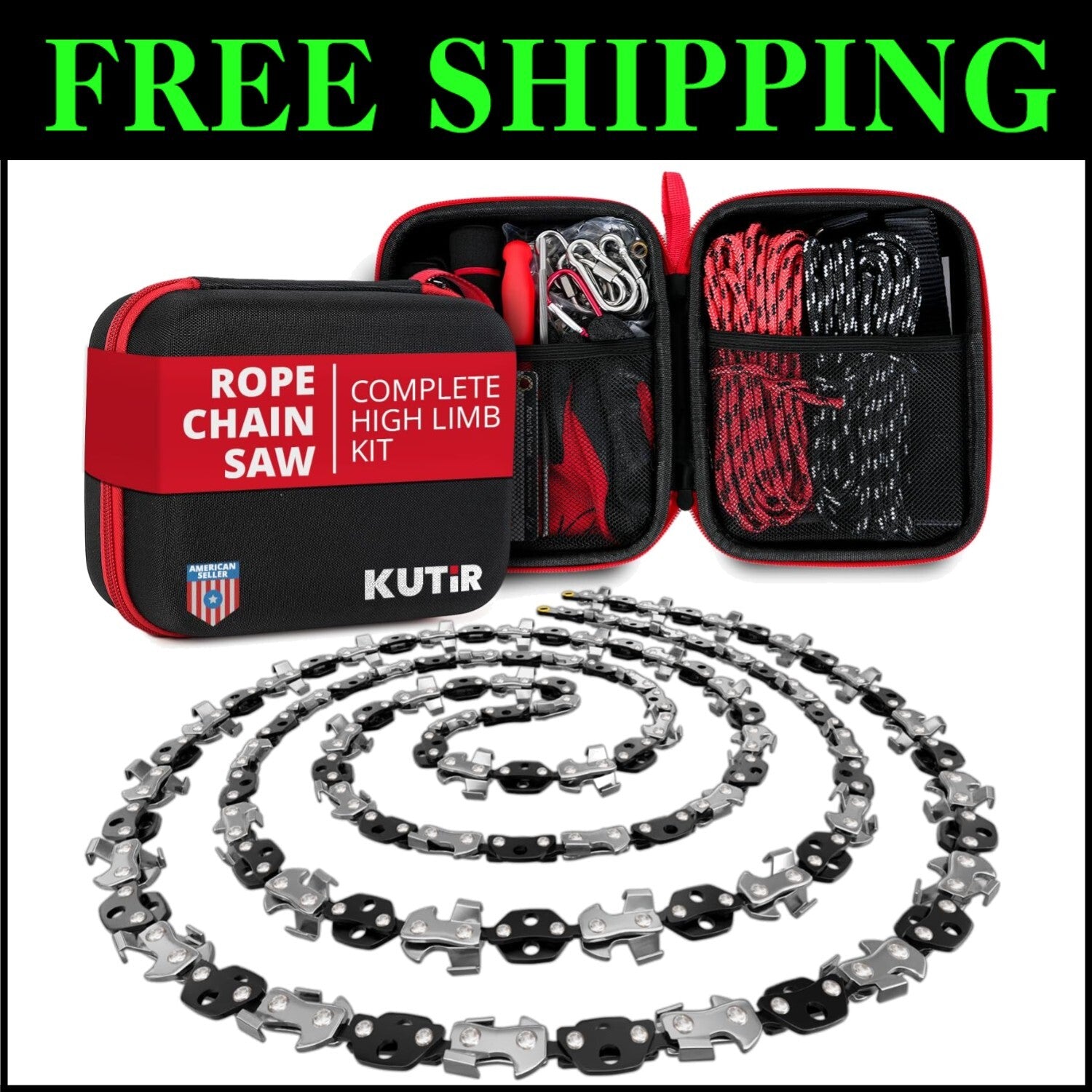 48-Inch High Limb Rope Saw - Manual Chainsaw for Safe High Limb Cutting