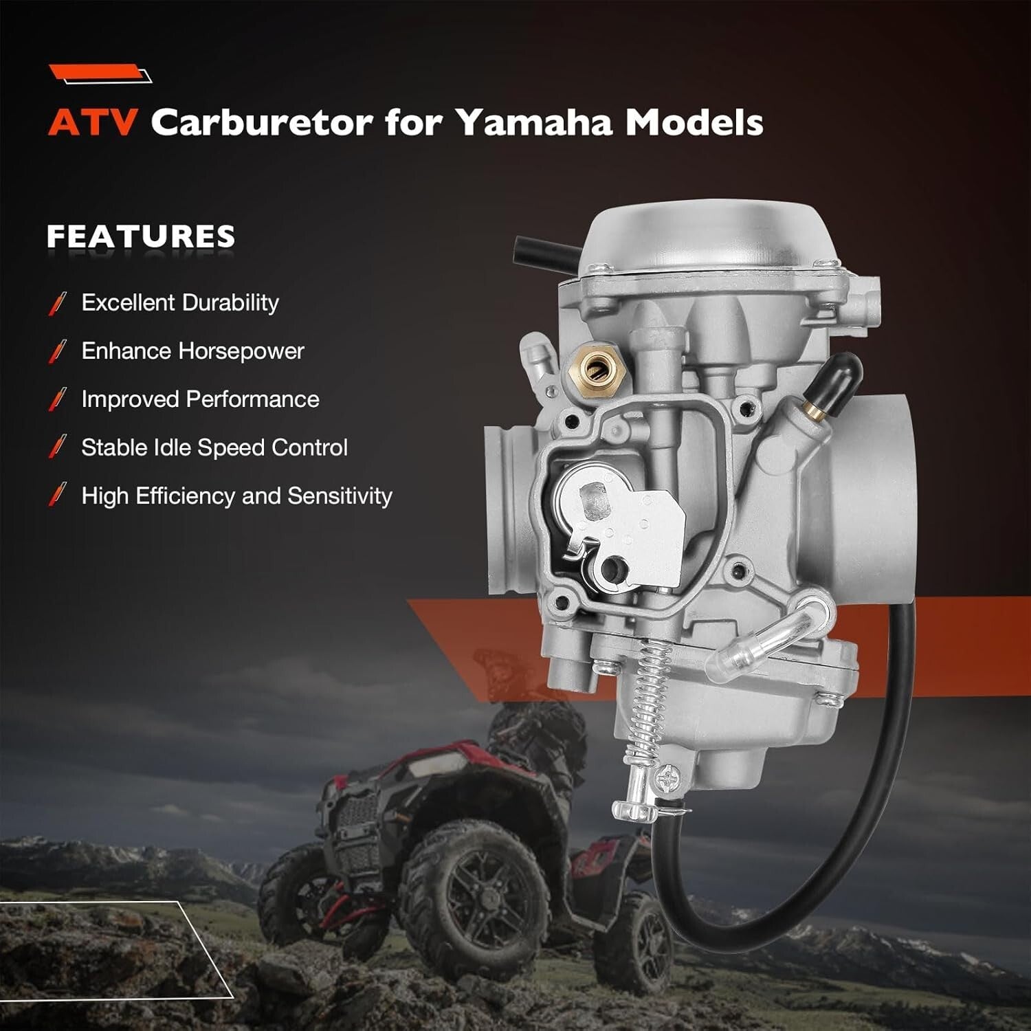 Compact Polaris Carburetor Replacement with Fuel Pump – ATV Essentials 2000-2014