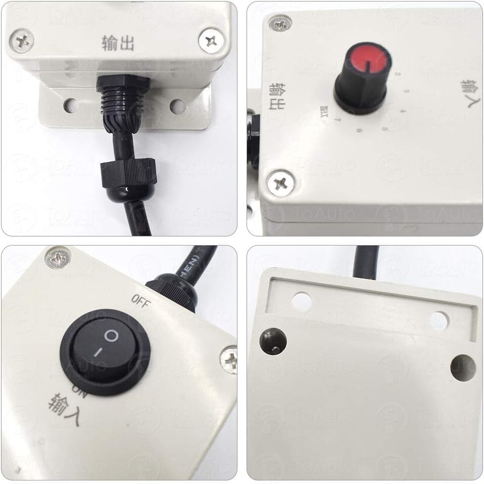 Adjustable AC Motor Speed Controller for Concrete Vibrators - Lightweight Design