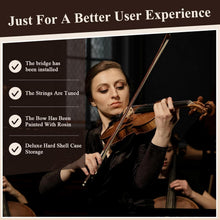 Load image into Gallery viewer, Premium 4/4 Violin Set with Ironwood Bow, Extra Strings &amp; Quality Accessories