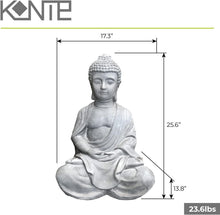 Load image into Gallery viewer, Calming 25.6" Freestanding Sitting Buddha Statue - Perfect Garden Centerpiece
