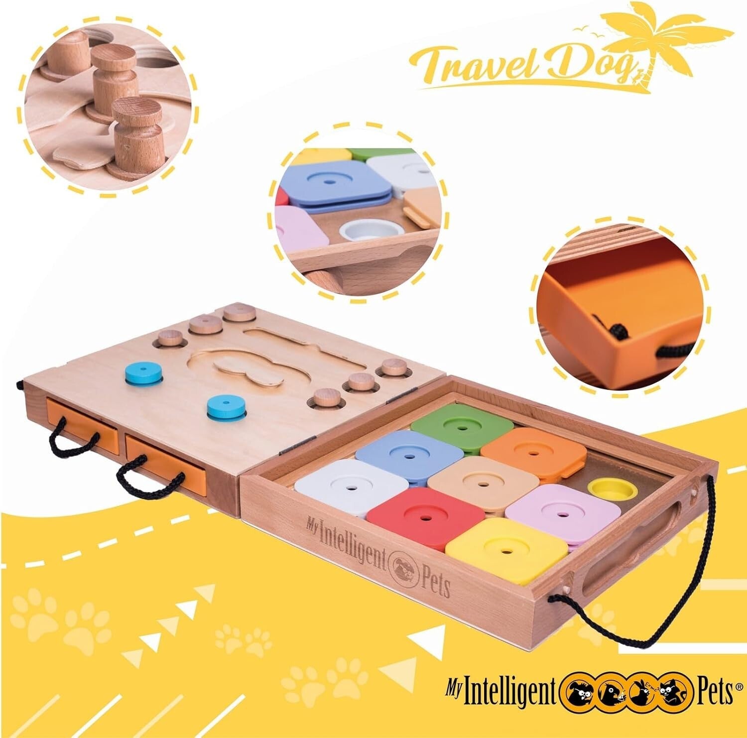 Durable Portable Dog Puzzle Toy & Slow Feeder - Enhance Play & Health Anywhere