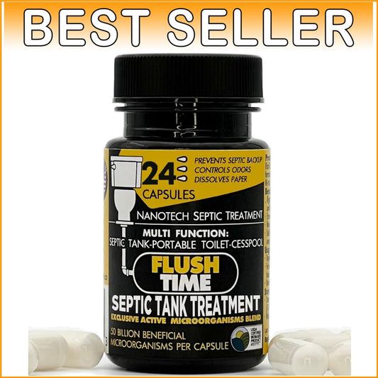 Beneficial Bacteria Septic Tank Treatment Capsules | 2-Year Supply Made in USA