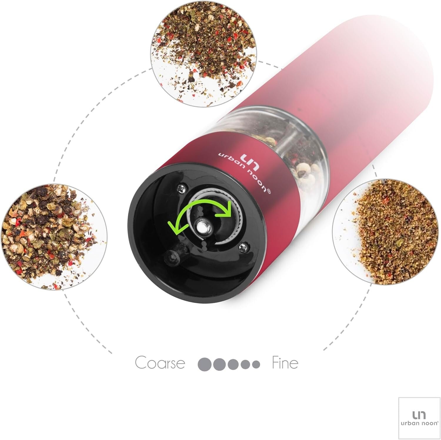 Chic Salt and Pepper Grinder Set with LED & Ceramic Core - Perfect Kitchen Gift!