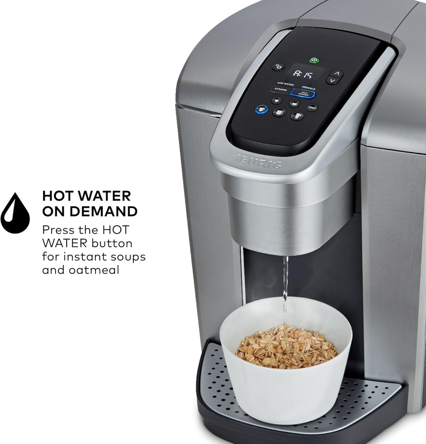 Versatile Single Serve Coffee Maker with Iced Setting & 75oz Water Reservoir