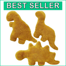 Load image into Gallery viewer, Cute 3-Piece Dino Nugget Stuffed Plush Pillow Set - Ideal Playroom Decor