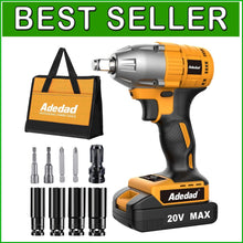 Load image into Gallery viewer, Cordless Impact Wrench 1/2'' 20V Battery Powered - 325N.m Torque with LED Light