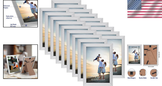Elegant 18-Pack 4x6 Silver Picture Frames - Perfect for Home and Gallery Display