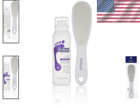 Stainless Steel Callus Softener Spray with Ergonomic Foot File for Pedicure