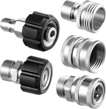 Load image into Gallery viewer, Premium 9-Piece Pressure Washer Adapter Set - Stainless Steel Quick Connect Kit