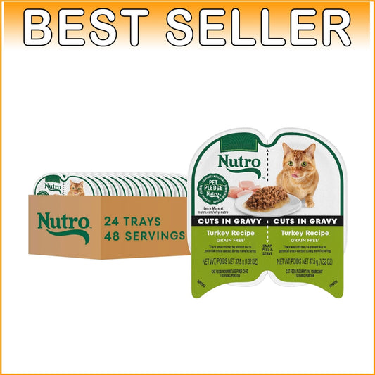 Nutro Grain-Free Turkey Wet Cat Food in Perfect Portions - 48 Servings Total