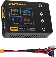 Load image into Gallery viewer, Efficient 1-6S RC Battery Charger with Touchscreen and Multi-Connector Support