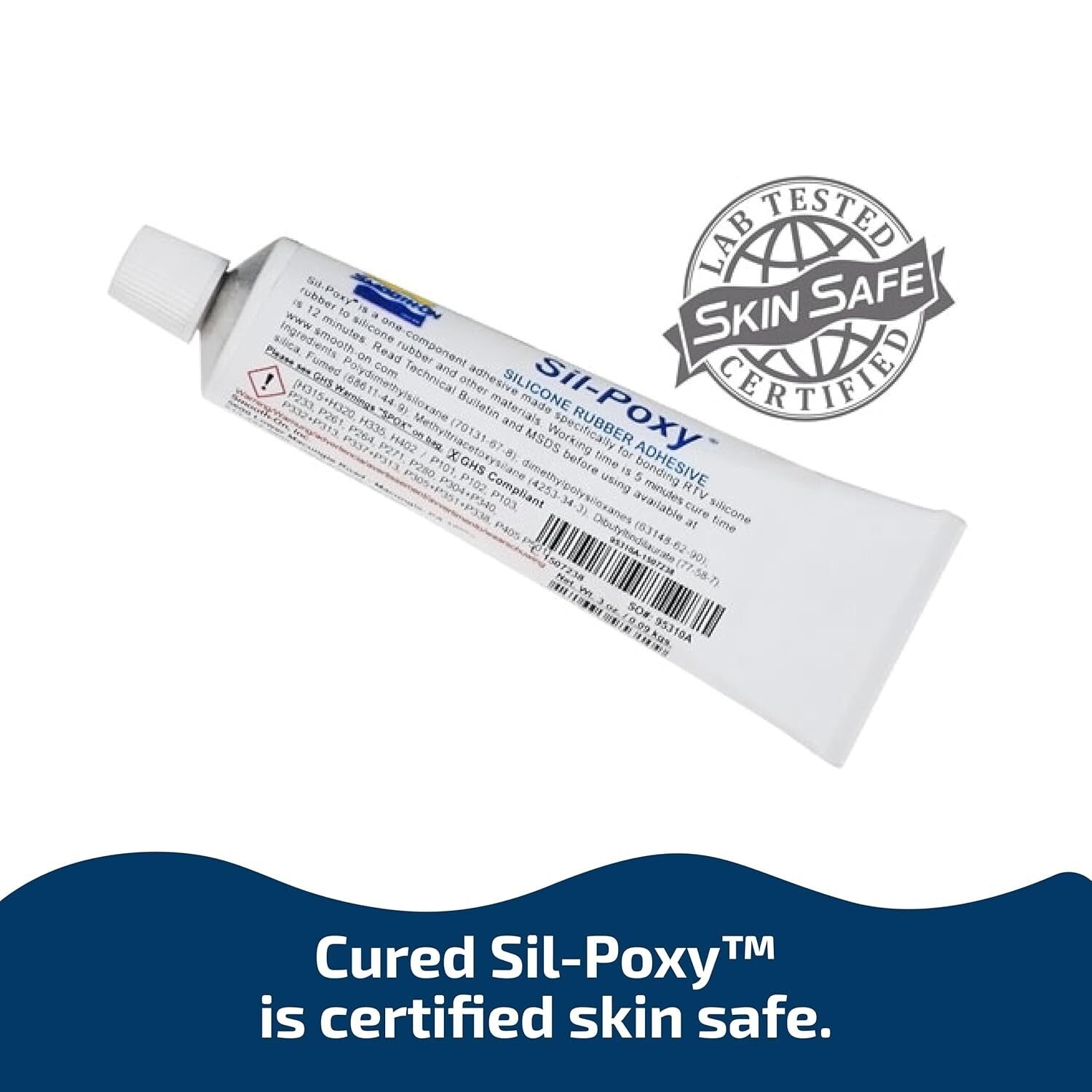 SIL-Poxy 3oz Silicone Rubber Adhesive - Strong, Skin Safe & Weather Resistant