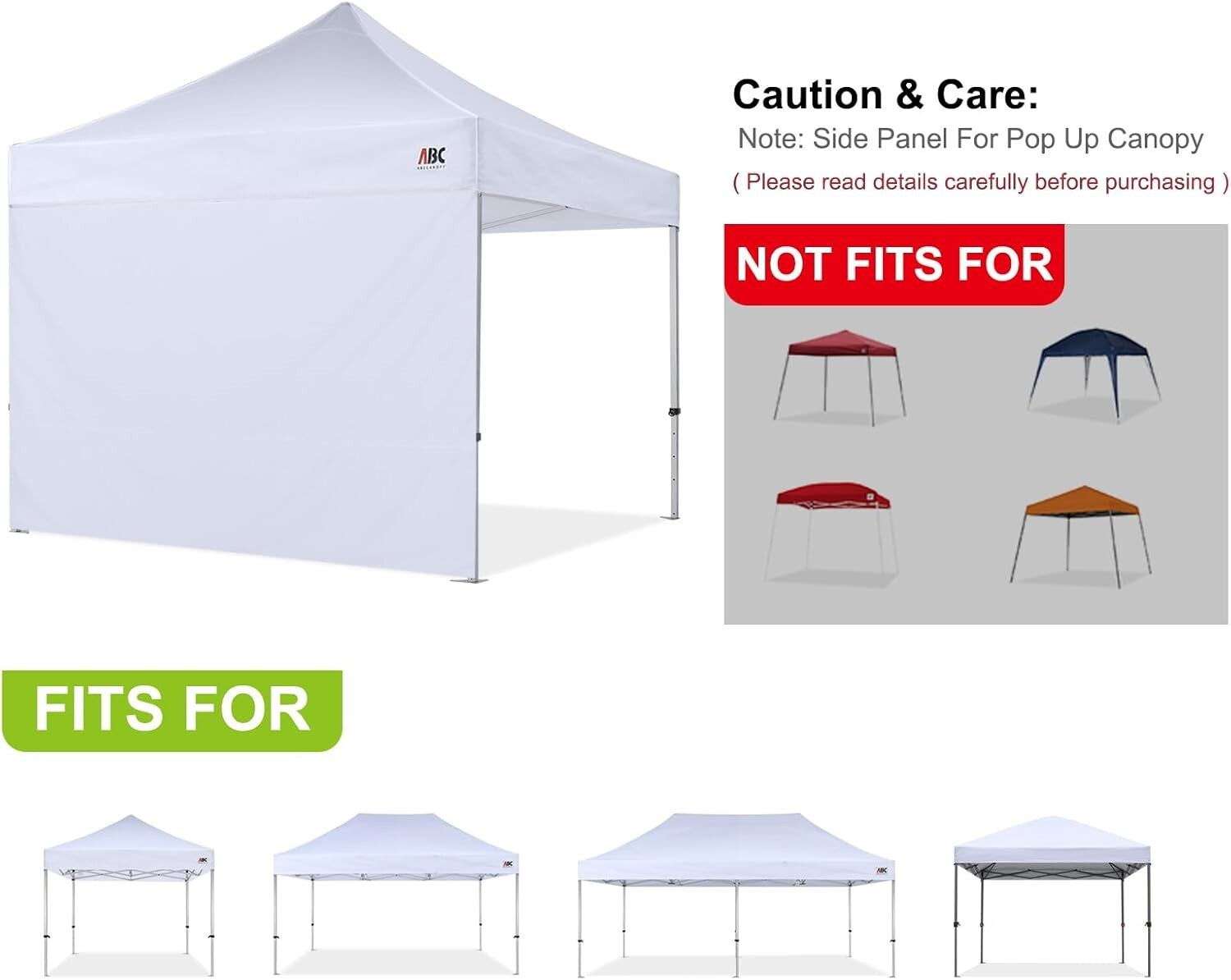 Durable Black Canopy Sidewall 10x20 FT - UV Protection for Outdoor Events