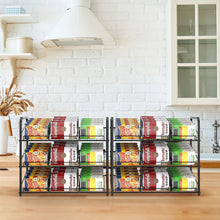 Load image into Gallery viewer, Versatile Can Dispenser Rack - Holds Up to 72 Cans, Rust-Resistant, Modern Style