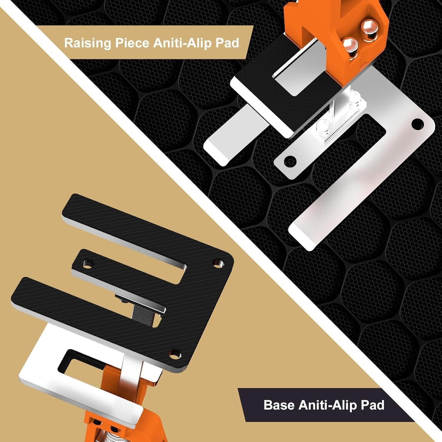 Heavy-Duty Arm Jack 2 Pack, 15.5" Stainless Steel Furniture Lifts, 440LBS Cap...