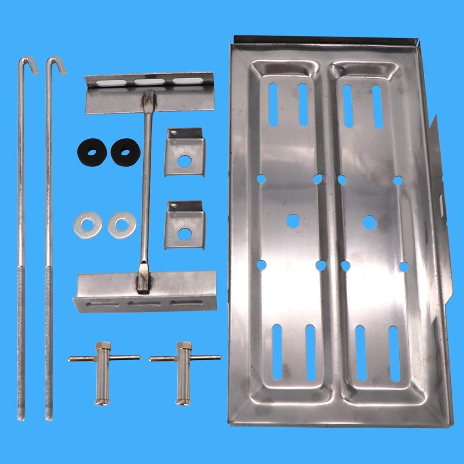 Universal Stainless Steel Tray Holder Kit - Durable 7.5" x 13.25" Solution