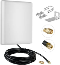 Load image into Gallery viewer, Outdoor 15dBi Dual-Band WiFi Antenna Kit with 10FT Cable for Seamless Streaming