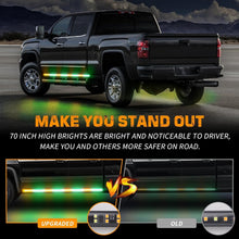 Load image into Gallery viewer, 2PCS 70 Inch LED Emergency Strobe Lights for Trucks - Waterproof &amp; Shockproof