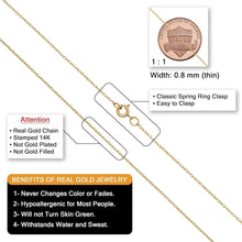 Load image into Gallery viewer, Versatile 14k Gold Rope Chain Necklace in 14-30 Inch Lengths - Stylish for Women