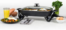 Load image into Gallery viewer, Versatile 16-Inch Electric Skillet with PFAS Free Nonstick Surface &amp; Glass Lid