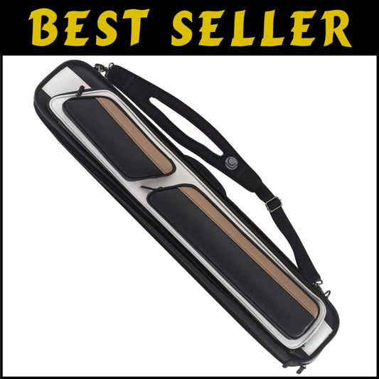Luxury Soft Cue Case - Holds 4 Butts, 8 Shafts & Jump Cue - Zipper Closure