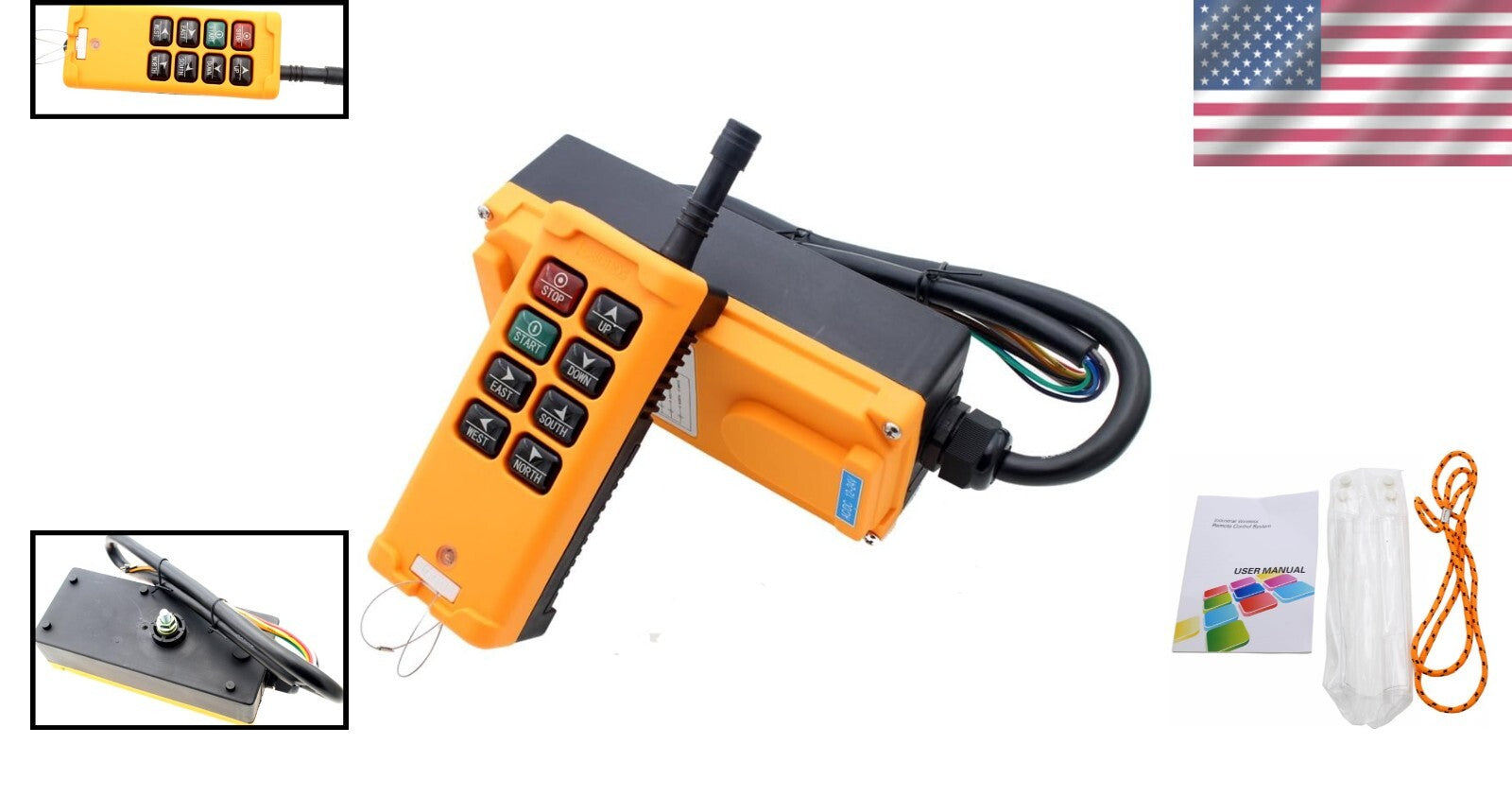 High-Performance Wireless Crane Remote with IP65 Rating and 12-24V Compatibility