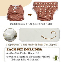 Load image into Gallery viewer, Ultimate Comfort Cloth Diapers - 6 Pack with Athletic Wicking Jersey Lining