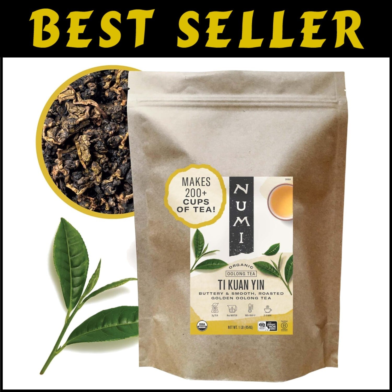 Rediscover Flavor with Organic 16 Ounce Ti Kuan Yin Oolong Loose Leaf Tea