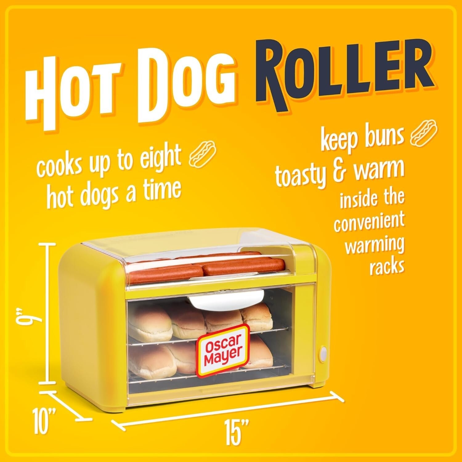 Sizzling Hot Dog Roller Oven - Extra Large Capacity for Parties & Gatherings
