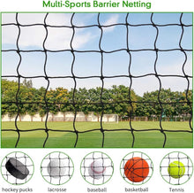 Load image into Gallery viewer, Premium Nylon Sports Netting Barrier - 10'x20'/30'/40' for Baseball and More