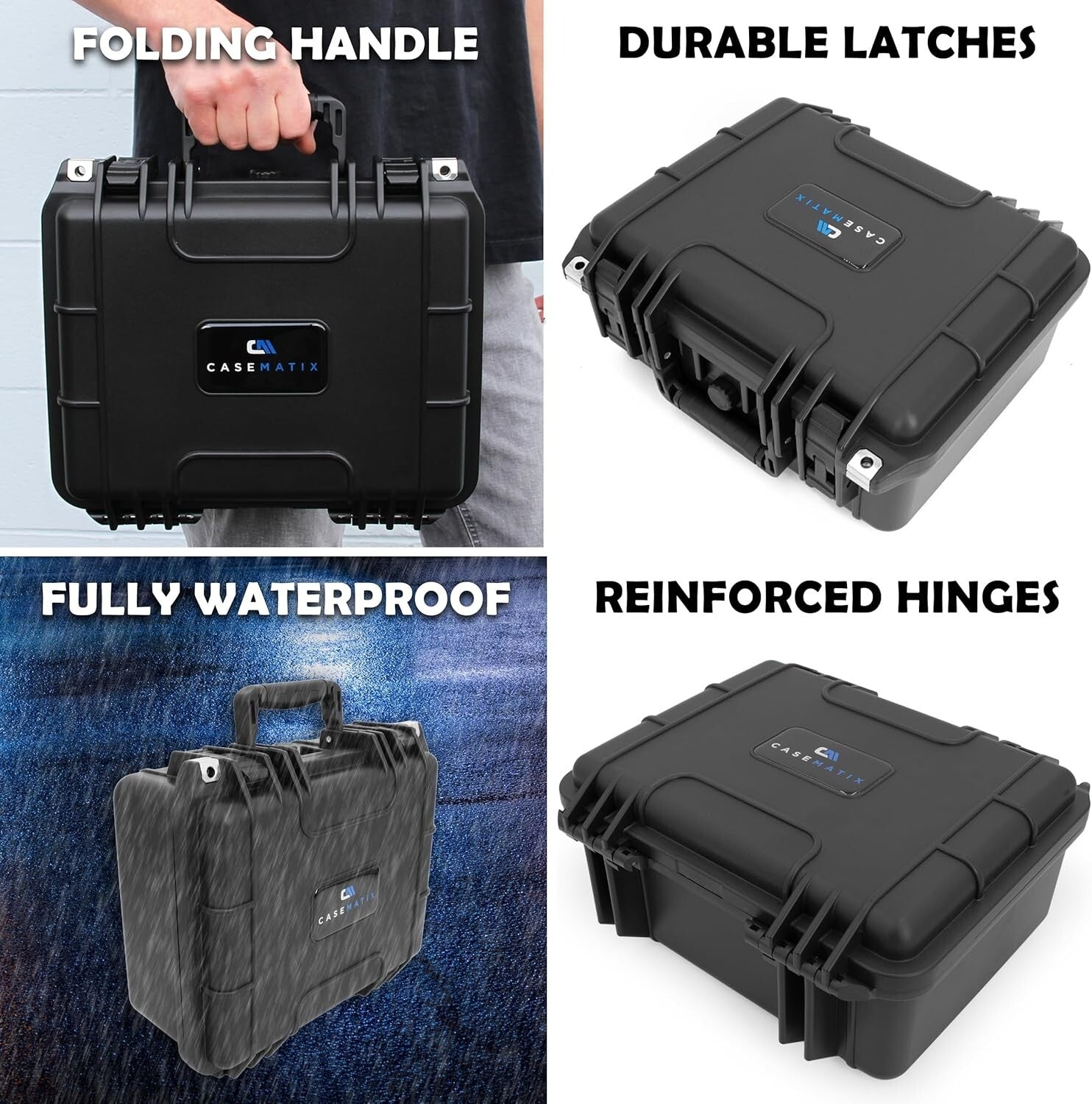 Durable Hard Shell Gun Case for Safe Transport of Two Handguns and Accessories