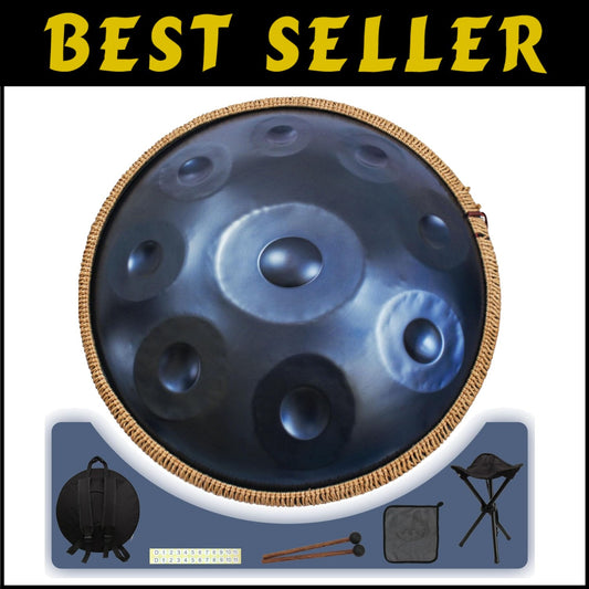 High-Quality 440Hz 22-Inch D Minor Hand Pan Drum with Complete Accessories