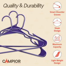 Load image into Gallery viewer, Space-Saving Plastic Hangers 120 Pack - Non-Slip Design for All Clothing Types
