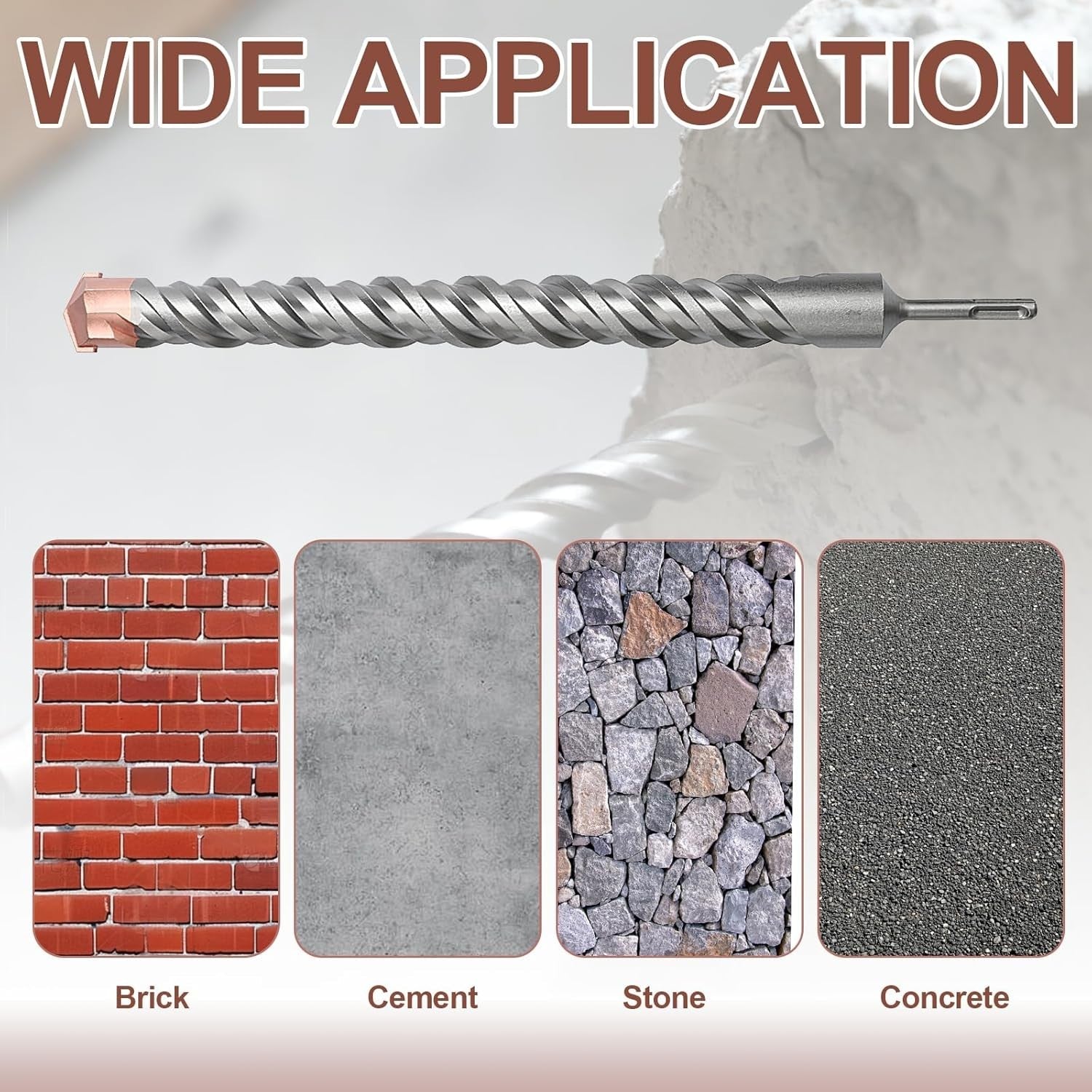 Alloy Steel 1-9/16 x 18 Inch Drill Bit with Carbide Tip for Concrete Work