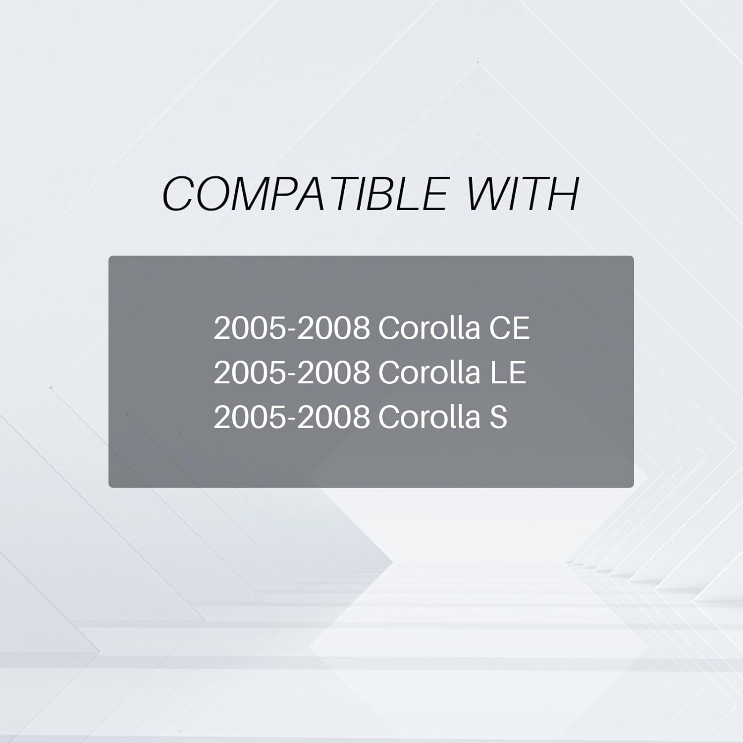 Durable Gray Grille Compatible with 2005-2008 Corolla - Non-Destructive Install