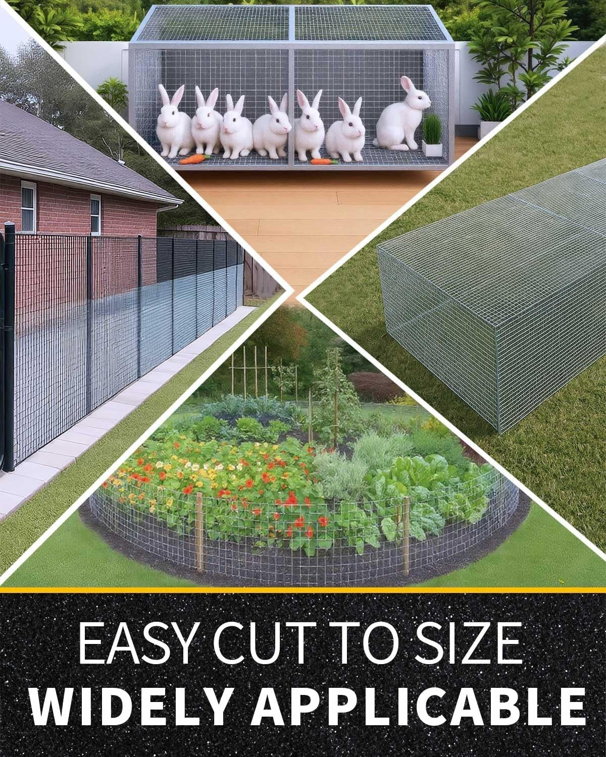 Premium 48" x 50' Galvanized Wire Mesh Roll - 1/4" Hardware Cloth for Fencing