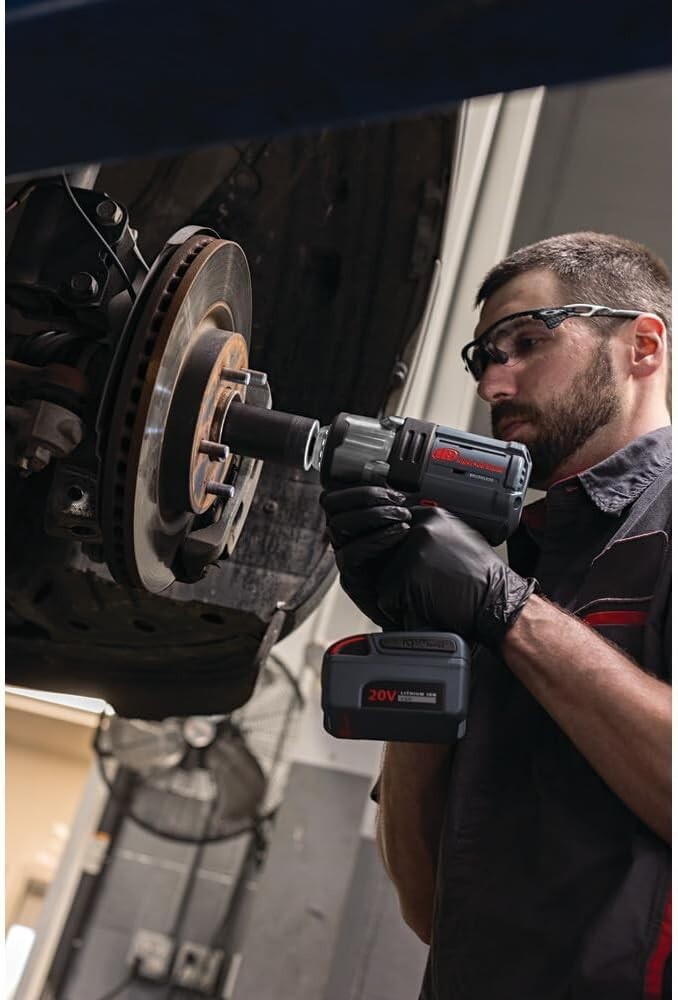 Compact 20V Impact Wrench - 1500 ft-lbs Torque, 2 Lithium Batteries & Charger