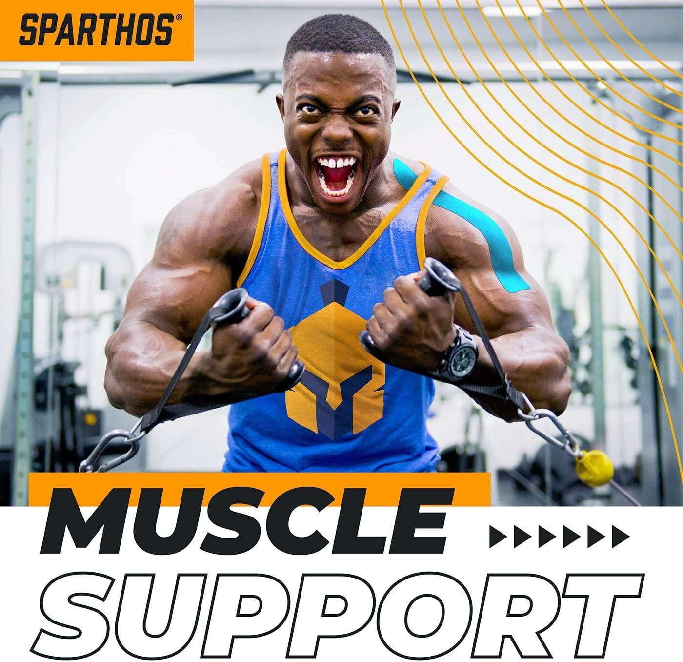 Hypoallergenic Kinesiology Tape Roll - 115ft for Fast Recovery & Performance