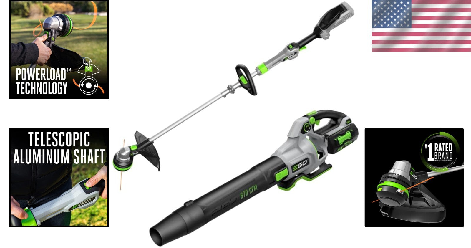 56V Battery-Powered 15” Trimmer and 670 CFM Leaf Blower for Yard Mastery